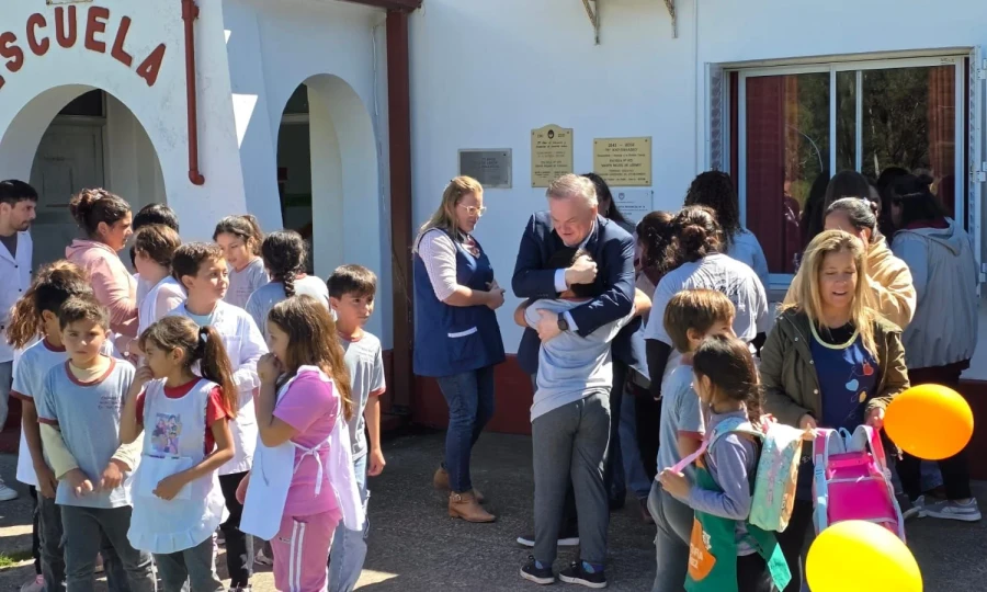 El legislador durante el acto en Estancia San Francisco.