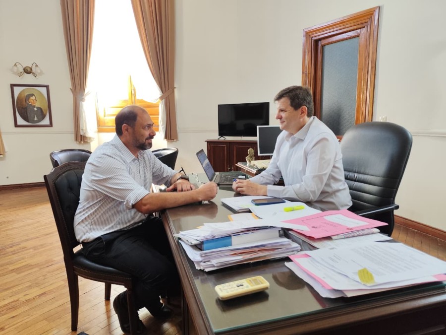 Jos&eacute; Barbero y Horacio Ciancio durante el encuentro.