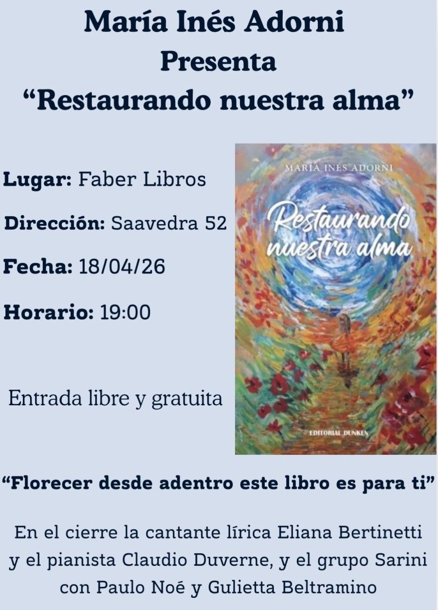 Presentaci&oacute;n del libro de Mar&iacute;a Ines Adorni.