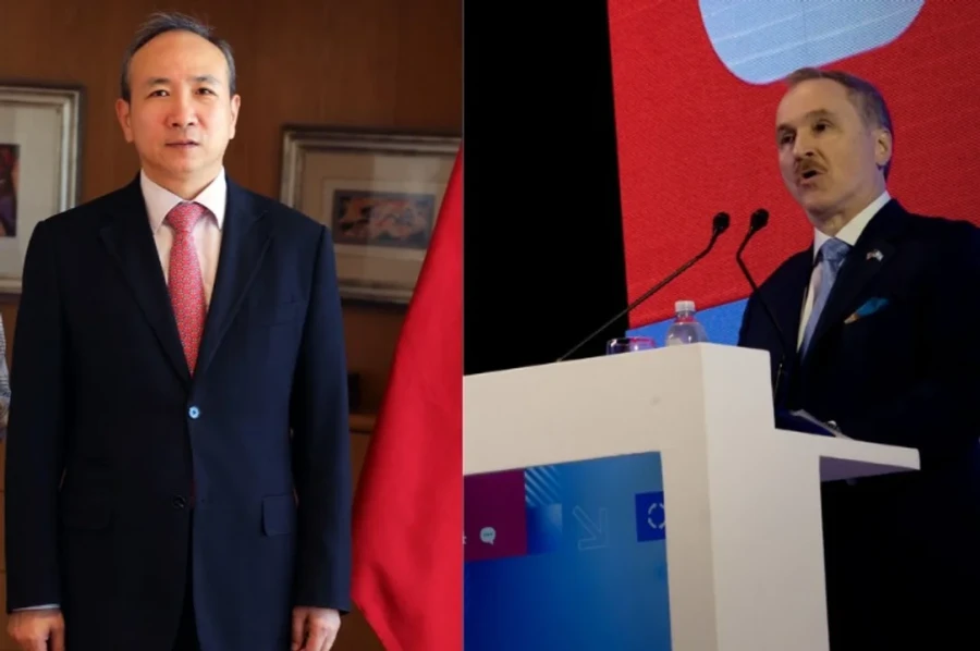Los embajadores de China y EE.UU en la Argentina.