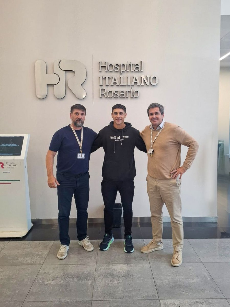 EN ROSARIO. Mat&iacute;as Marengo (Dep. M&eacute;dico 9 de Julio), Mat&iacute;as Ferlini y J. Ignacio Moreno (Director M&eacute;dico Hospital Italiano).