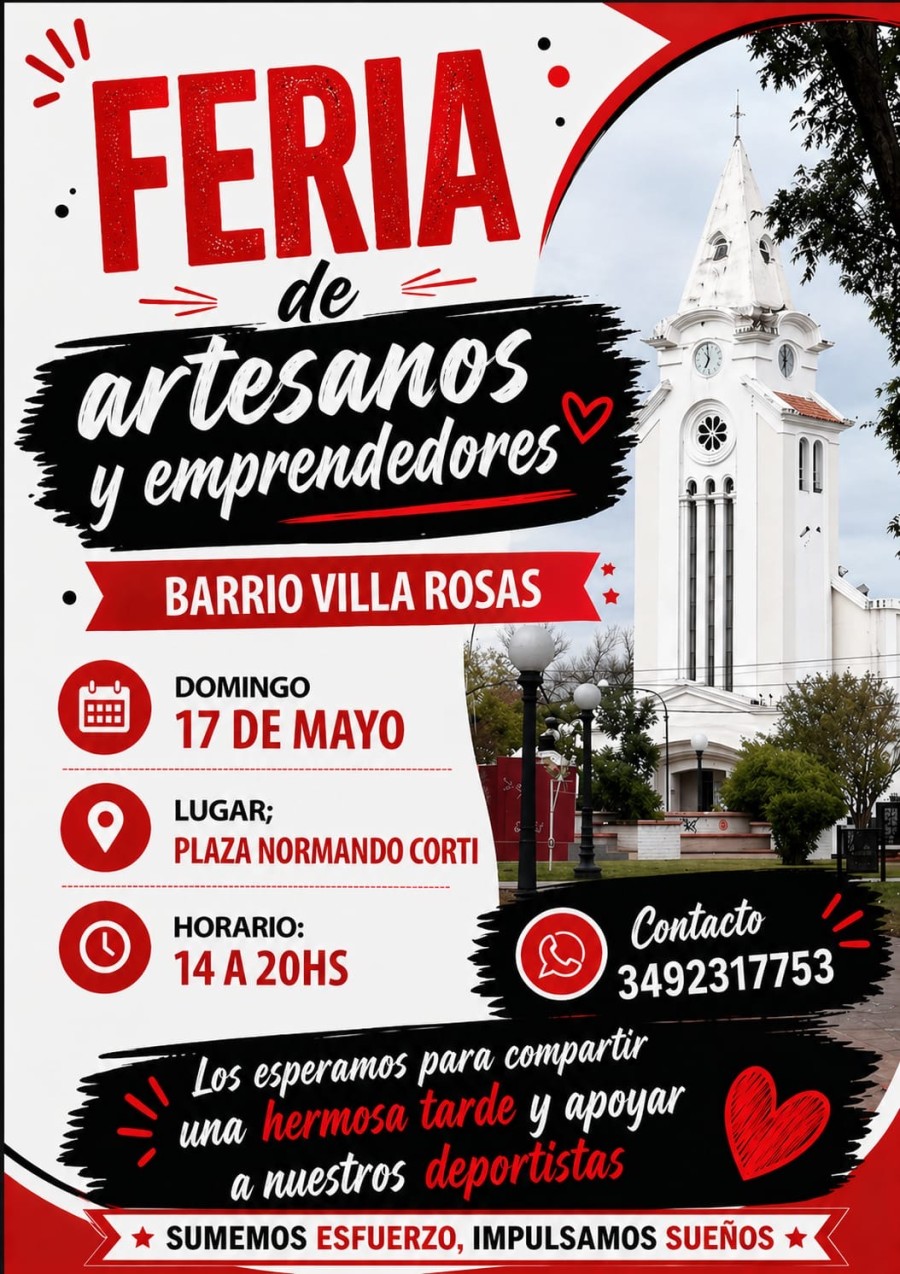 Feria de artesanos en el barrio Villa Rosas.