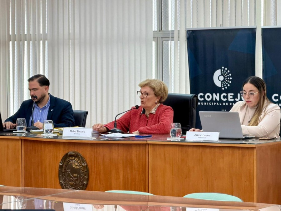 Mabel Fossatti presidi&oacute; una sesi&oacute;n que se extendi&oacute; casi dos horas. (FOTO PRENSA CONCEJO)