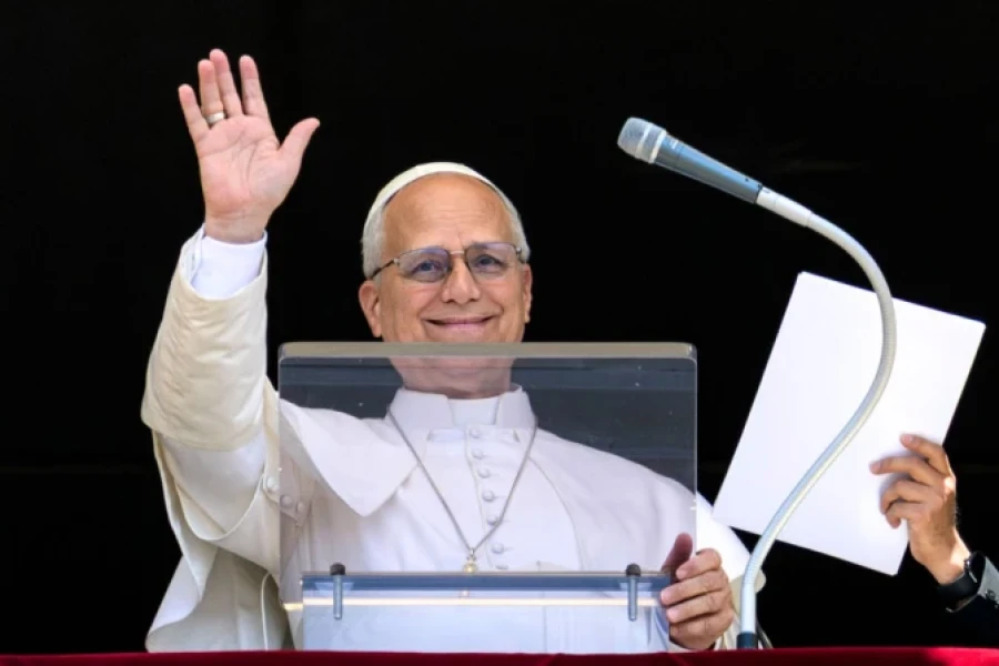 Imagen capturada esta ma&ntilde;ana durante el rezo del Angelus.