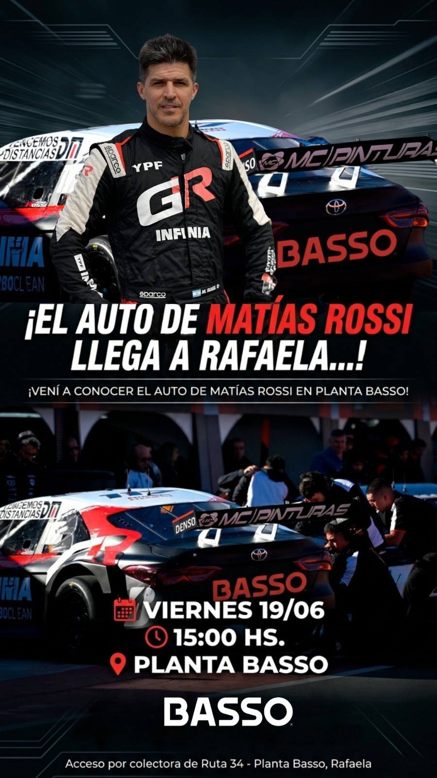 Mat&iacute;as Rossi visitar&aacute; la planta de Basso este viernes por la tarde.