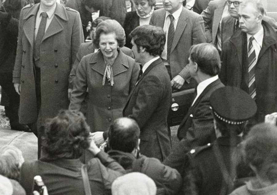 Margaret Thatcher , visita del a&ntilde;o 1982.