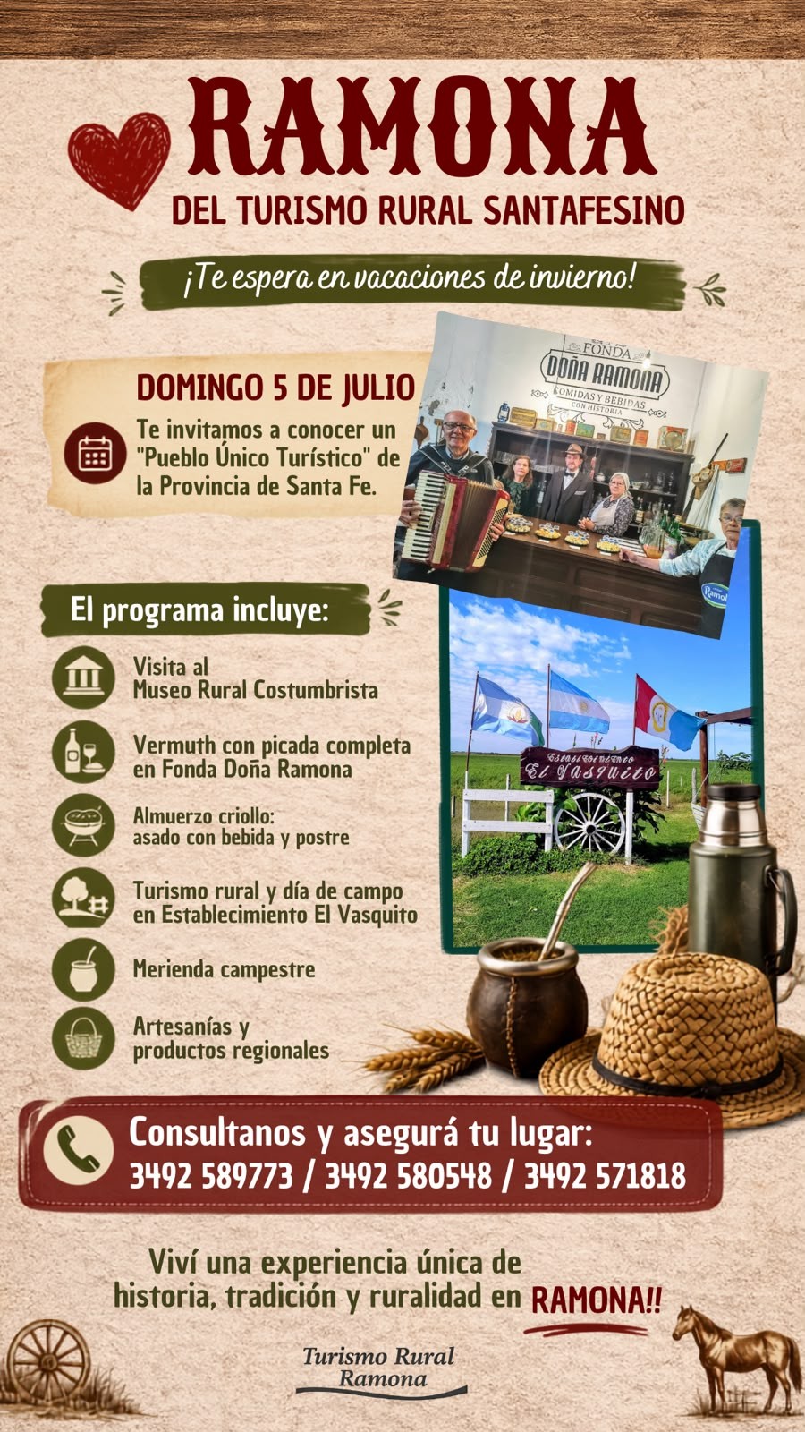 La programaci&oacute;n para la jornada de turismo rural.