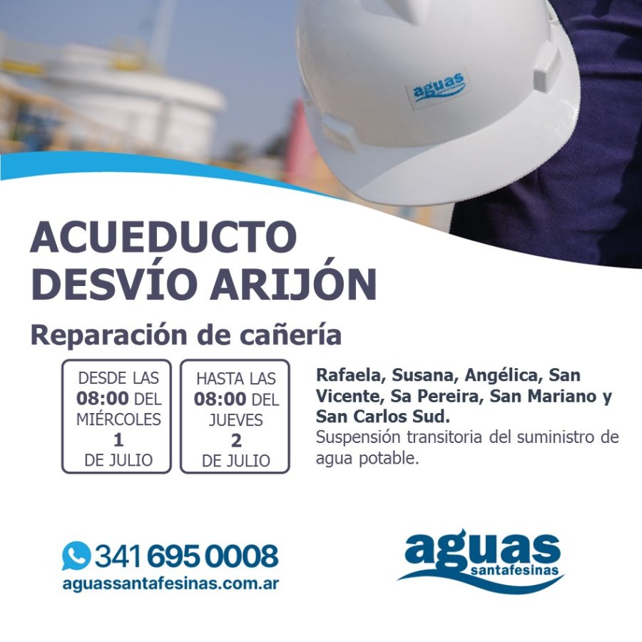 INTERVENCION. ASSA cortar&aacute; a partir de ma&ntilde;ana el suministro de agua por trabajos en el acueducto de Desv&iacute;o Arij&oacute;n.