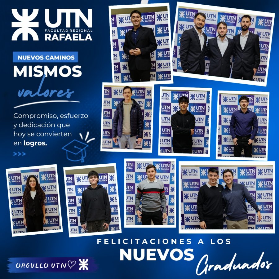La UTN Rafaela felicit&oacute; a los flamantes graduados que