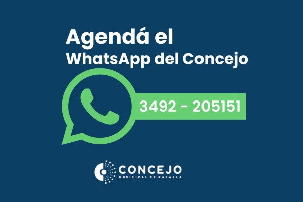 Cada vez m&aacute;s rafaelinos utilizan el WhatsApp del Concejo Municipal de Rafaela