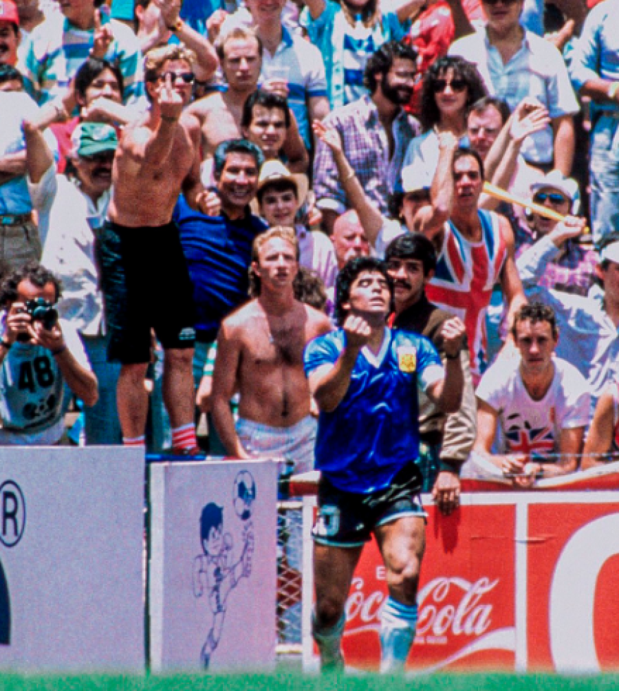 DIEGO MARADONA EN M&Eacute;XICO 86 ANTE INGLATERRA