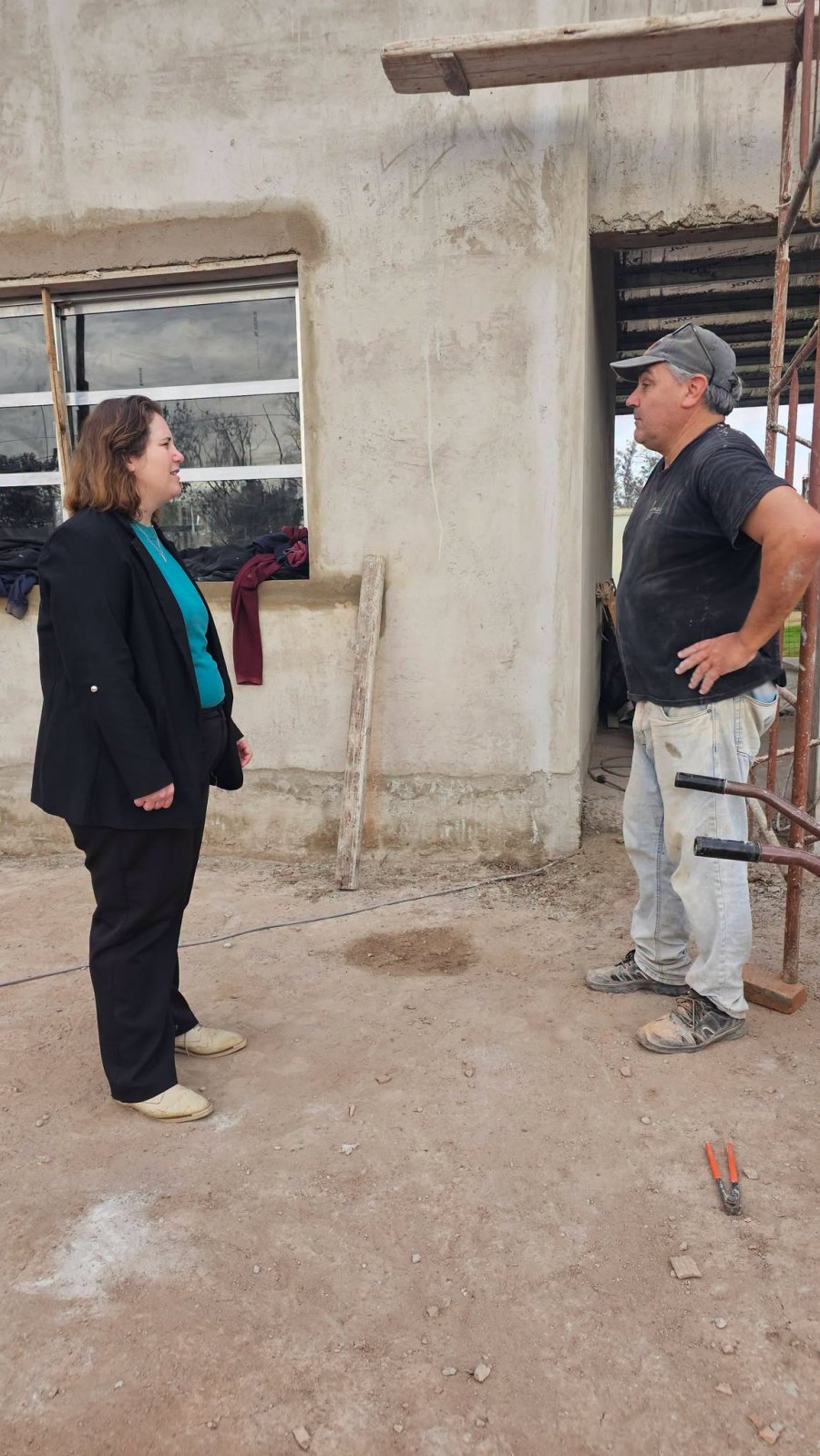 Ver&oacute;nica Gallo visit&oacute; la obra.