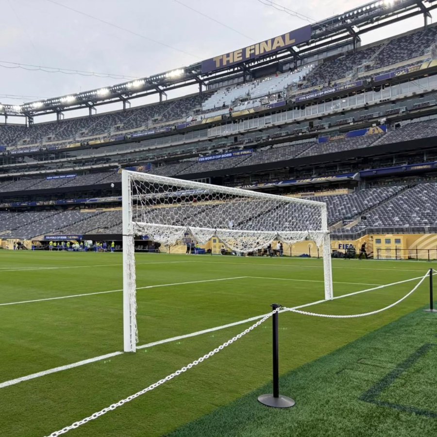 Uno de los arcos del estadio de Nueva York donde se disput&oacute; la final del Mundial entre la Argentina y Espa&ntilde;a, el domingo 19 de julio pasado.