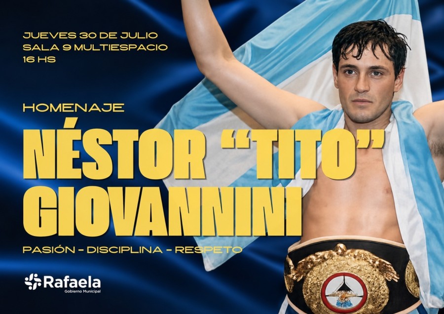 Homenaje a N&eacute;stor &ldquo;Tito&rdquo; Giovannini, una de las m&aacute;ximas figuras del deporte de la ciudad.